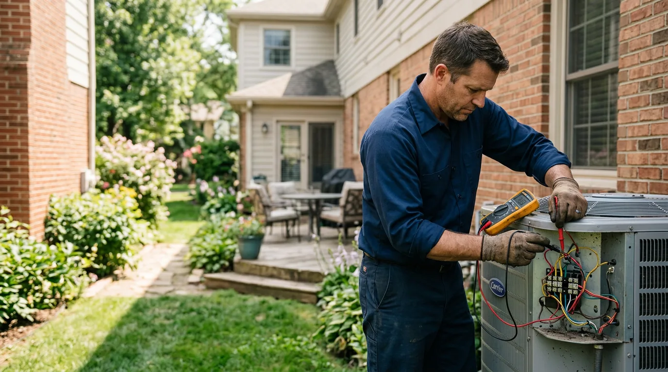 HVAC technician working near Palm Beach Gardens, FL